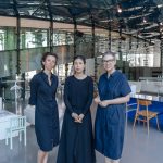 Co-Kuratorin Katrin Bucher Trantow, Künstlerin Haegue Yang und Kuratorin Barbara Steiner, Foto: Universalmuseum Joanneum/N. Lackner