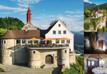 Mittelalterliches Ambiente im Burgrestaurant Gebhardsberg / Bregenz