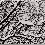 Farhad Moshiri,  First Snow 010 B , 2017 , Perlenstickerei auf Leinwand auf Holzplatte, 93 x 117 cm