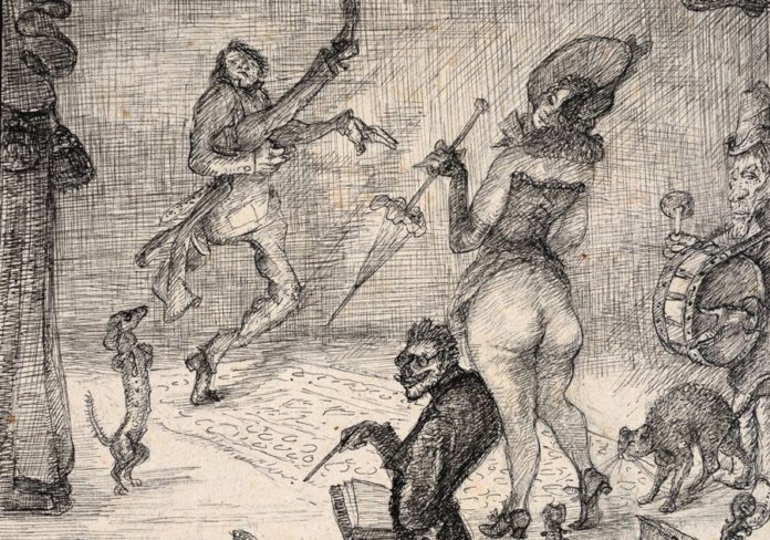 L Alfred Kubin_Theaterszene_1907 © Eberhard Spangenberg, München_Bildrecht Wien 2019