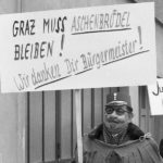 Auszug: Uto Laur, Faschingsumzug der KPÖ, 25.2.1968,  Foto: Multimediale Sammlungen/Universalmuseum Joanneum