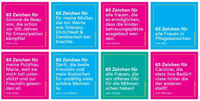 (c) 83 Zeichen sind ein Zeichen (83 characters are a sign). Linz 2022.