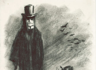 Hans Fronius / Schlossmuseum Linz Hans Fronius, Zu J. Green, o. D.;Kohle, Kreise auf Papier, © Bildrecht, Wien 2022 / Schlossmuseum Linz