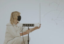 Calder Plays Theremin by Dorit Chrysler / Schaumbad – Freies Atelierhaus Graz Calder Plays Theremin, Still 2, © MichaelTybursky / with kind permission of The Calder Foundation