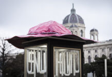 Hut und Suppe – Julia Haugeneder & Simon Nagy / Kunstzelle vor dem Musemsquartier/ Wien Hut und Suppe, Foto: © Pablo Chiereghin