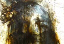 Micha Brendel – leibsaftig / Francisco Carolinum Linz Micha Brendel, Vier letzte Bilder IV, 1988-90, Silber-Gelatine-Handabzug, Öl, Asphalt, Tusche auf Hartfaserplatte © Micha Brendel