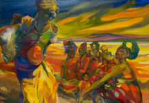 Ruth Baumgarte – Africa: Visions of Light and Color / Albertina, Wien Ruth Baumgarte, African Vision, 1998; Öl auf Leinwand © Kunststiftung Ruth Baumgarte / Albertina