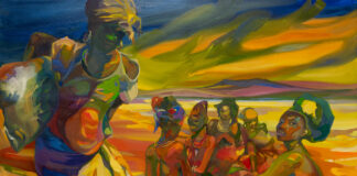 Ruth Baumgarte – Africa: Visions of Light and Color / Albertina, Wien Ruth Baumgarte, African Vision, 1998; Öl auf Leinwand © Kunststiftung Ruth Baumgarte / Albertina