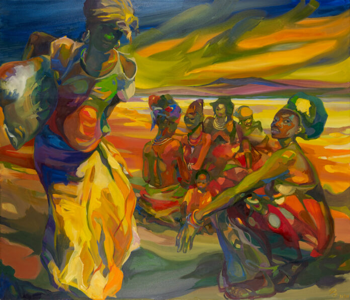 Ruth Baumgarte, African Vision, 1998; Öl auf Leinwand © Kunststiftung Ruth Baumgarte / Albertina