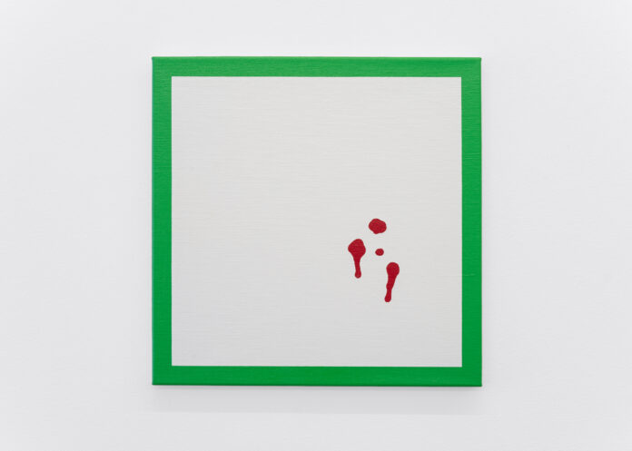 Gerwald Rockenschaub,Öl auf Leinwand, 1986, 50 x 50 cm, Courtesy Galerie Mehdi Chouakri, Berlin Gerwald Rockenschaub,Öl auf Leinwand, 1986, © Gerwald Rockenschaub, Courtesy Galerie Mehdi Chouakri, Berlin