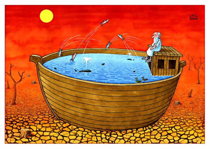 Cartoon: „Global Warming“ von Makhmud (Uzbekistan), Kaktus Cartoon Award 2023 Cartoon: „Global Warming“ von Makhmud (Uzbekistan), Kaktus Cartoon Award 2023
