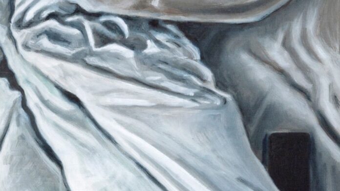 Jari Genser, Foto: Mind Control, 2024, Öl auf Leinwand, 60 x 80 cm (Detail) | © Bildrecht, Wien 2024
