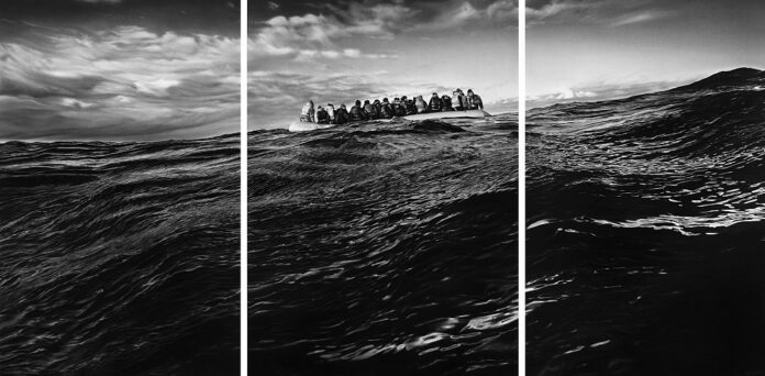 Robert Longo: Untitled (Raft at Sea), 2016-2017