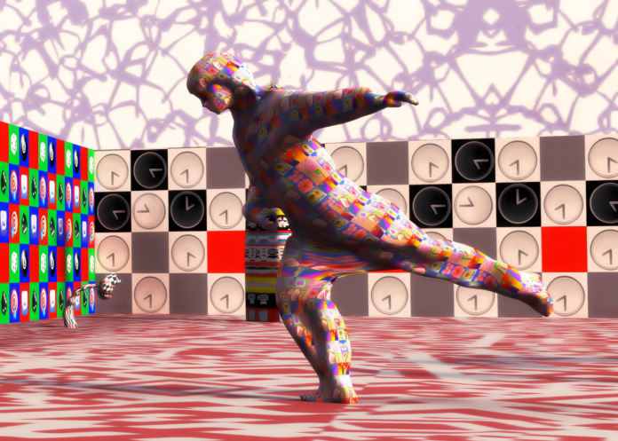 FC_Claudia Hart_Still aus der 3 Kanal Videoinstallation namens Alice XR A Machine for Thinking, 2019