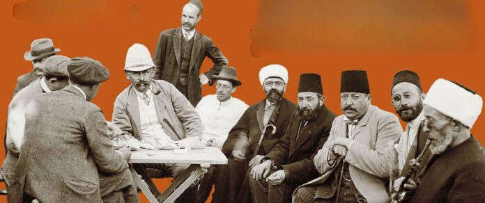 Gruppenbild mit Eduard Glaser Jemen, 1882–1894, ÖAW, Bibliothek Archiv & Sammlungen